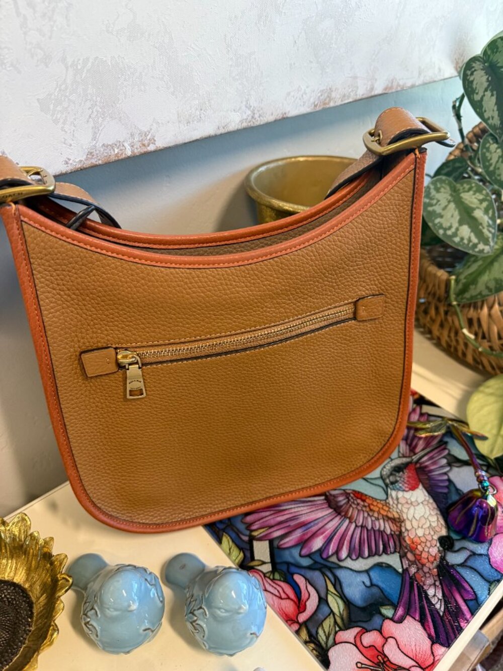 COACH "Emery" Pebble Leather Color Block Adjustable Shoulder/Crossbody Bag - Picture 7 of 15